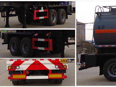 程力威牌CLW9350GFW型腐蝕性物品罐式運(yùn)輸半掛車