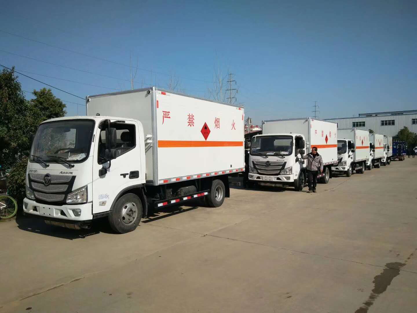 蘭州馬總五臺歐馬可氣體廂式車發車