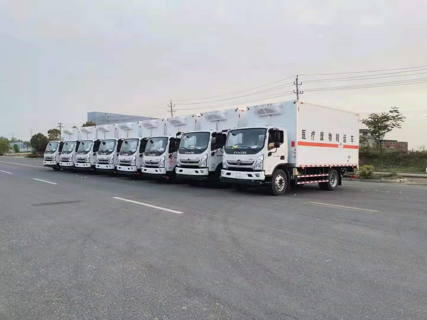 青海馬總八臺福田國六醫療廢物轉運車發車