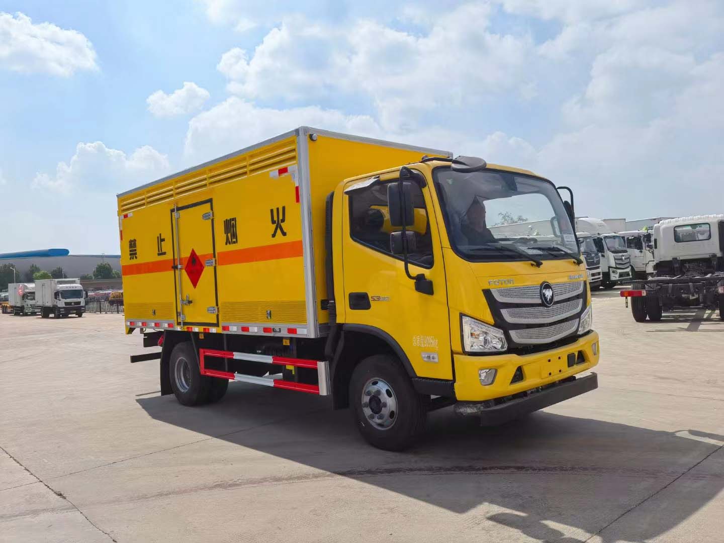 中國燃氣專用福田歐馬可荷載5噸氣體廂式運輸車