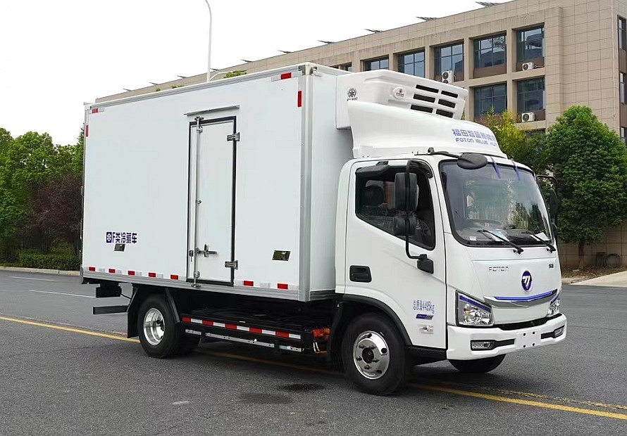 4.2米福田智藍100度電新能源冷藏車